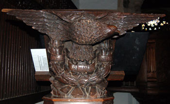 lectern in Old Warden Church March 2008